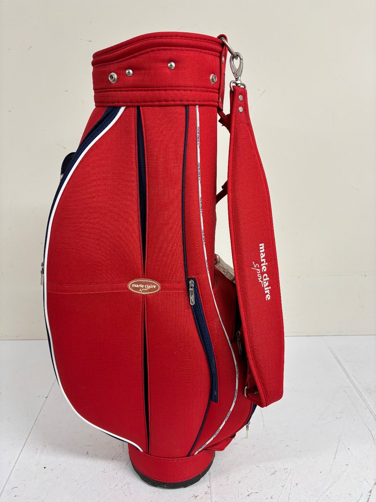 新品‼️マリクレール　キャディバッグ　赤 送料無料 marie claire マリクレール キャディバッグ ゴルフバッグ