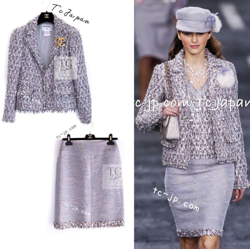 【美品】CHANEL シャネル ツイードスカート 中古・古着通販】CHANEL (シャネル) ツイードスカート ブラック サイズ