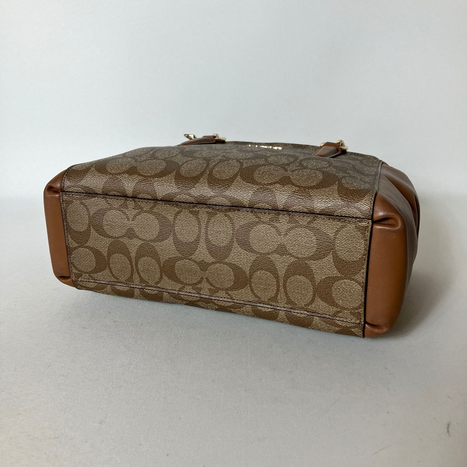 2510-497｜美品｜コーチ シグネチャー 2WAYハンドバッグ チェーン金具 