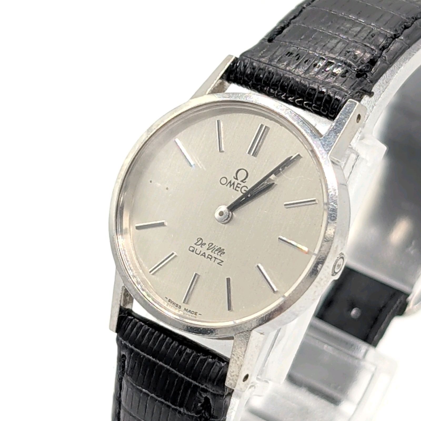 OMEGA DE VILLE Watch Quartz Ladies Silver Round Y2K 00S Vintage