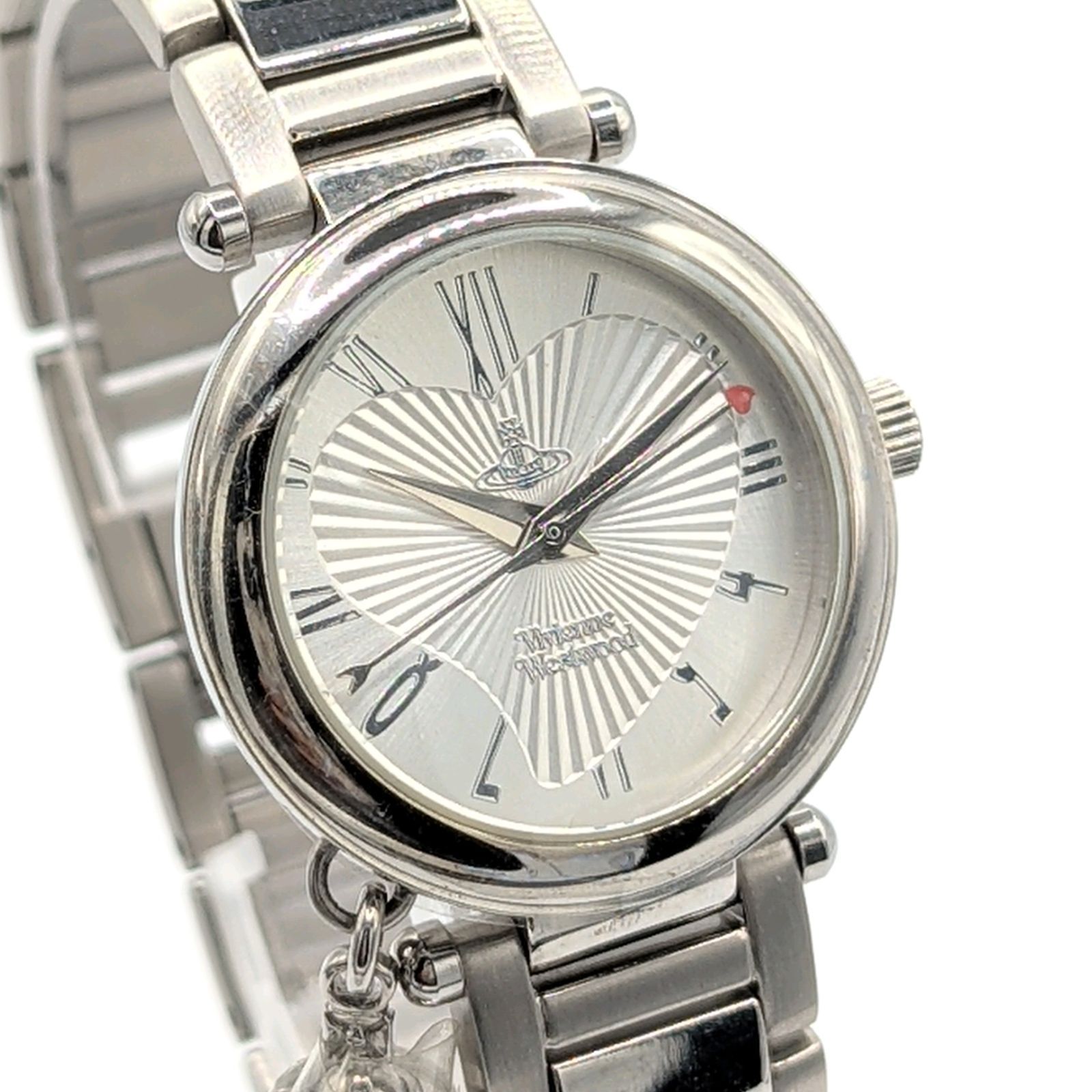 Vivienne Westwood Watch Ladies Quartz Round Silver Orb Logo Working ヴィヴィアンウエストウッド レディース 時計 クオーツ ラウンド シルバー オーブ ヴィンテージ 稼働品