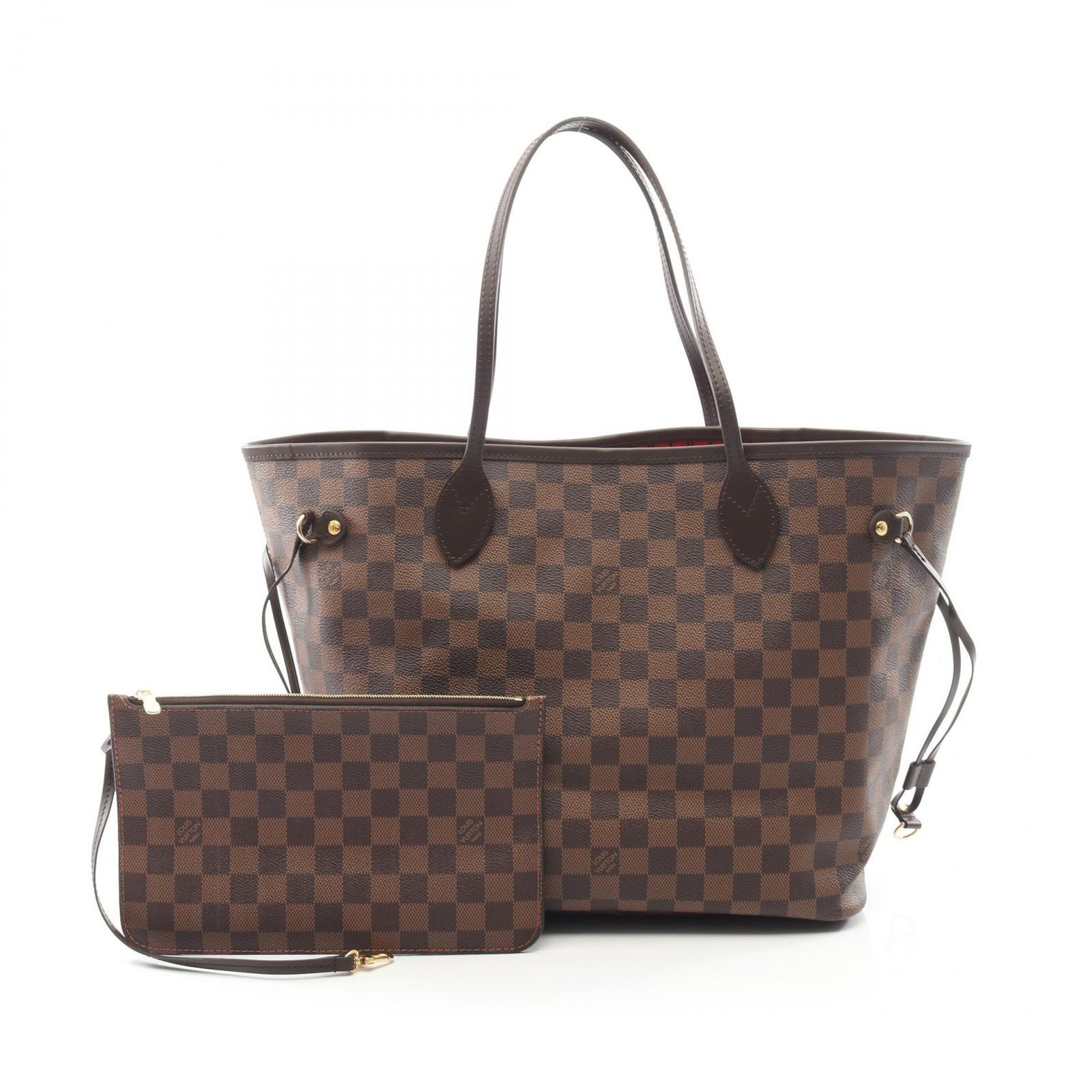 ルイ ヴィトン LOUIS VUITTON トートバッグ ネヴァーフルMM N 41358 PVCコーティングキャンバス レザー レディース A