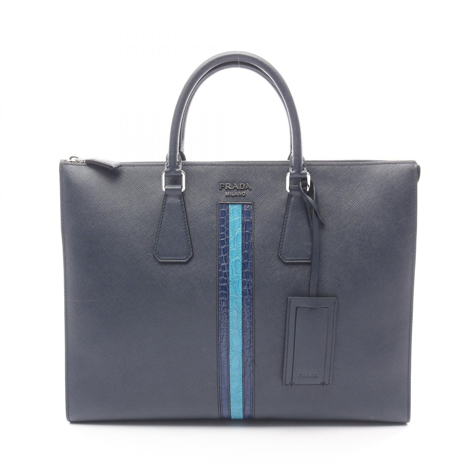 プラダ PRADA ビジネスバッグ ネイビー サフィアーノレザー