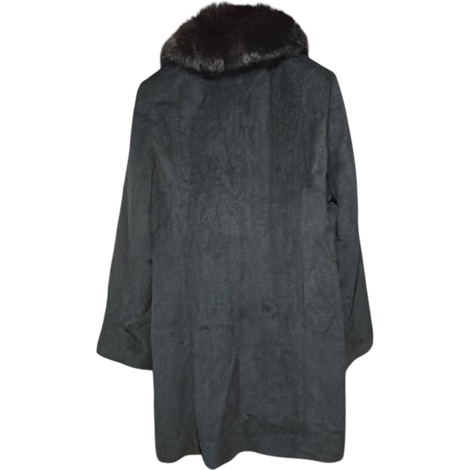 新品タグ付き　銀座マギー　アンゴラ　フォックス　ファー　コート　ブラック タグ付き✨Cojana 高級ロングコート フォックスファー アンゴラ混