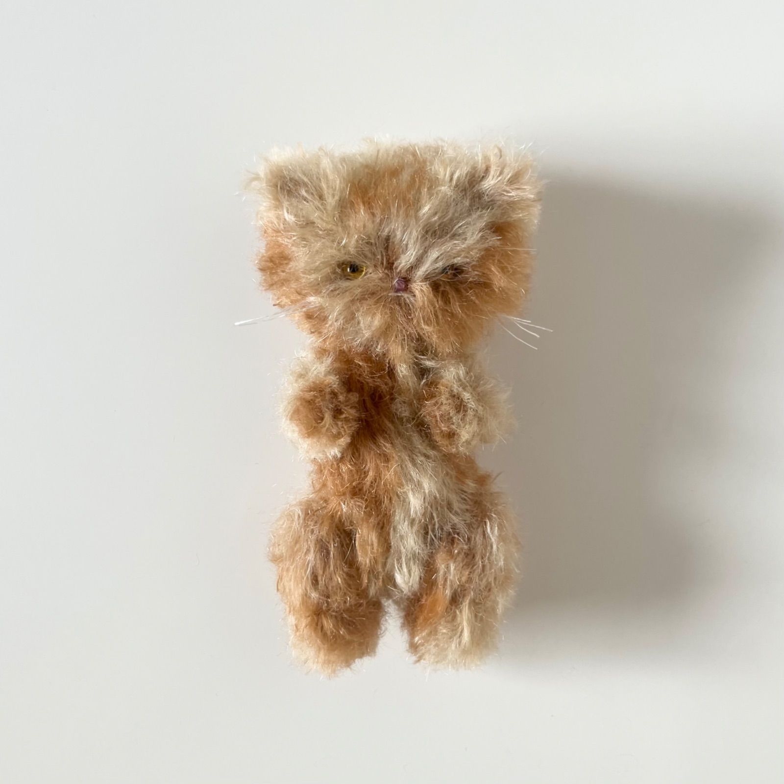 ꫛꫀꪝ✧‧˚新色ふわふわこねこちゃん♡ テディベア Cora「 きみの こねこちゃん 」ねおきの茶色っぽい子 ぬいぐるみ 作家