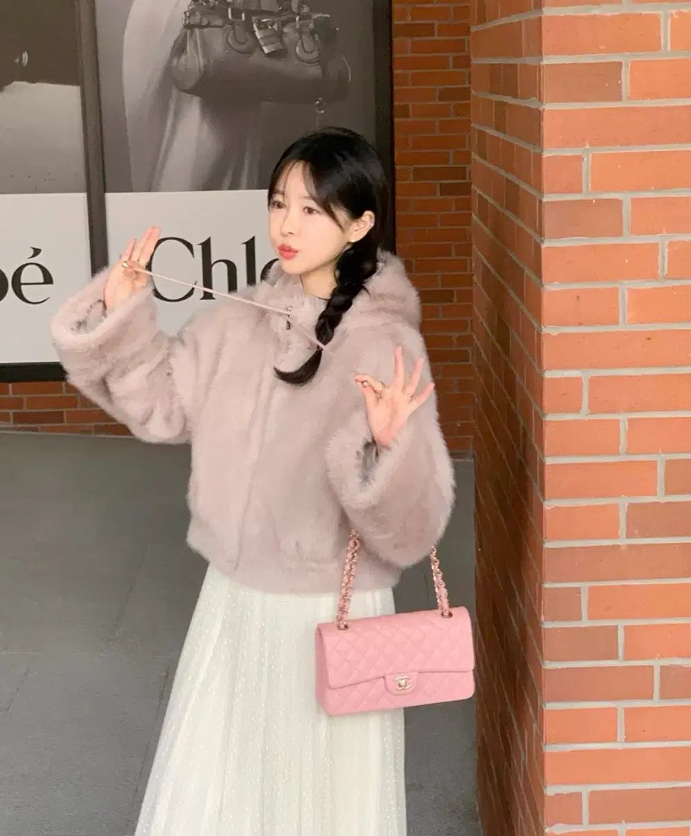 バイシーニ フードファー ジップアップ