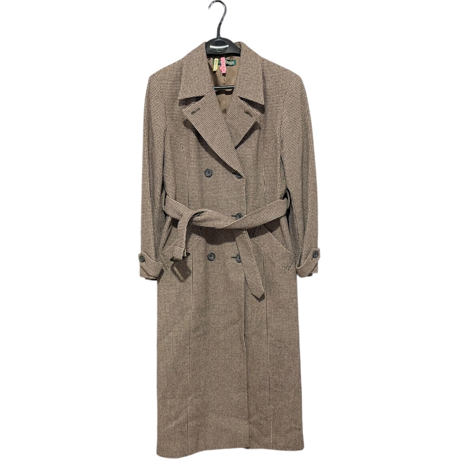 ZK7 NEW YORKER ニューヨーカー ロングコート チェック キャメル
