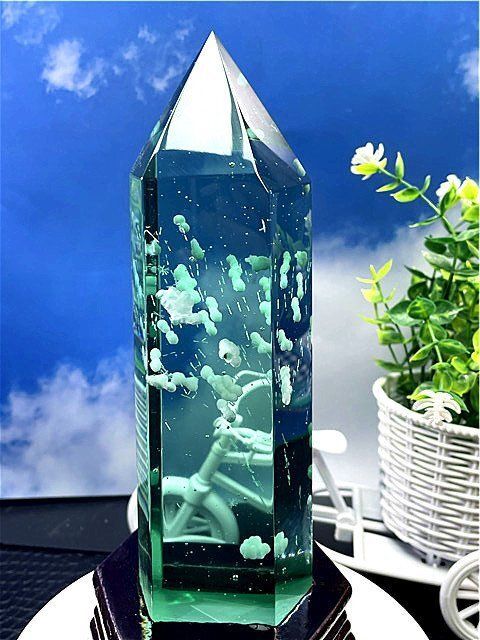 1155g超綺麗☆雪花オブシディアン六角柱B88Z2/133Z08B - メルカリ