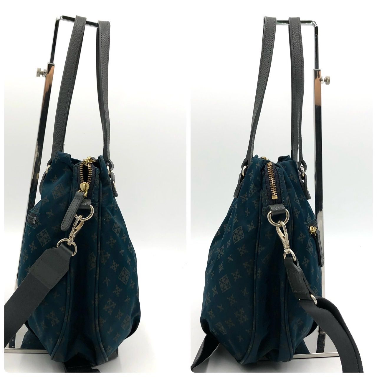 極美品 russet ラシット 2WAY トートバッグ ショルダーバッグ 紺 極美 