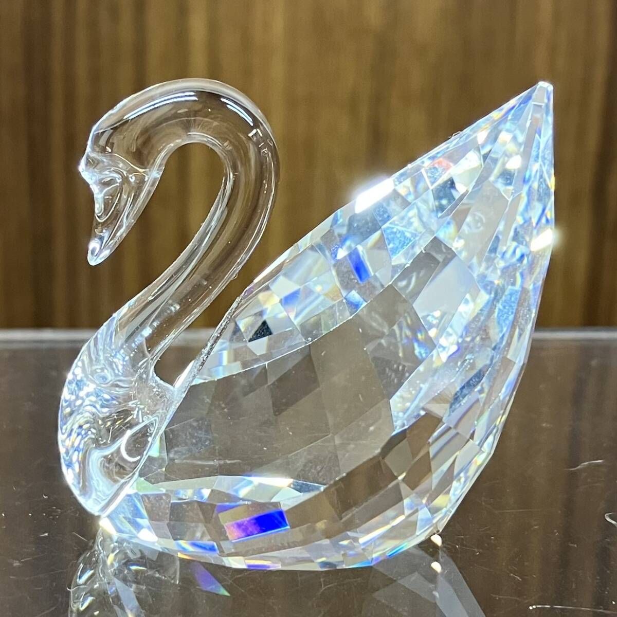 【美品】　スワロフスキー Swarovski スワン スワロフスキー SWAROVSKI 置物 スワン - メルカリ