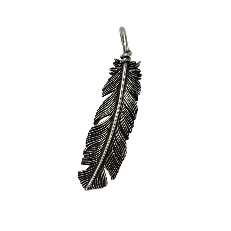 中古品】 SAAD サード 925 FEATHER PENDANT TOP フェザー ペンダント