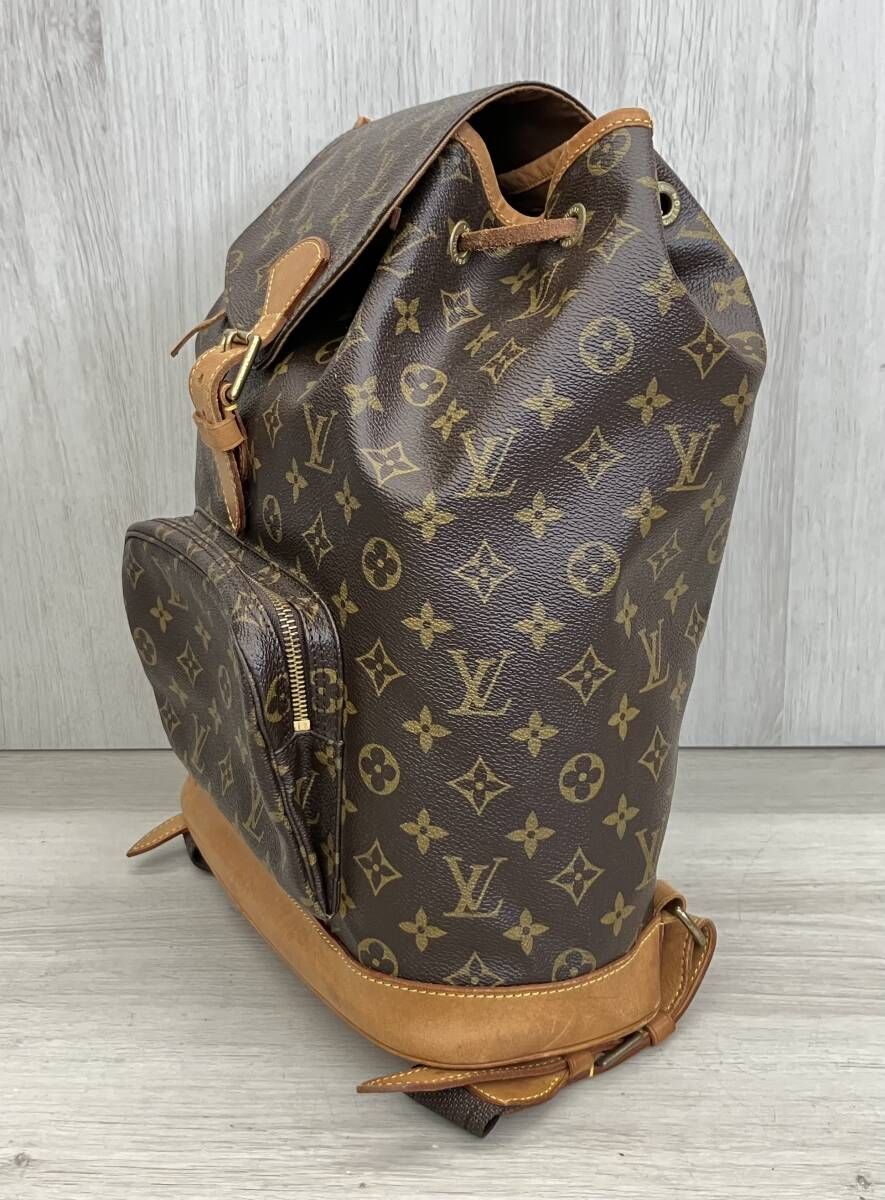 ルイ・ヴィトン モノグラム モンスリ　M51135 リュック 保存袋付き ルイ・ヴィトン LOUIS VUITTON モンスリGM M51135 モノグラム ゴールド
