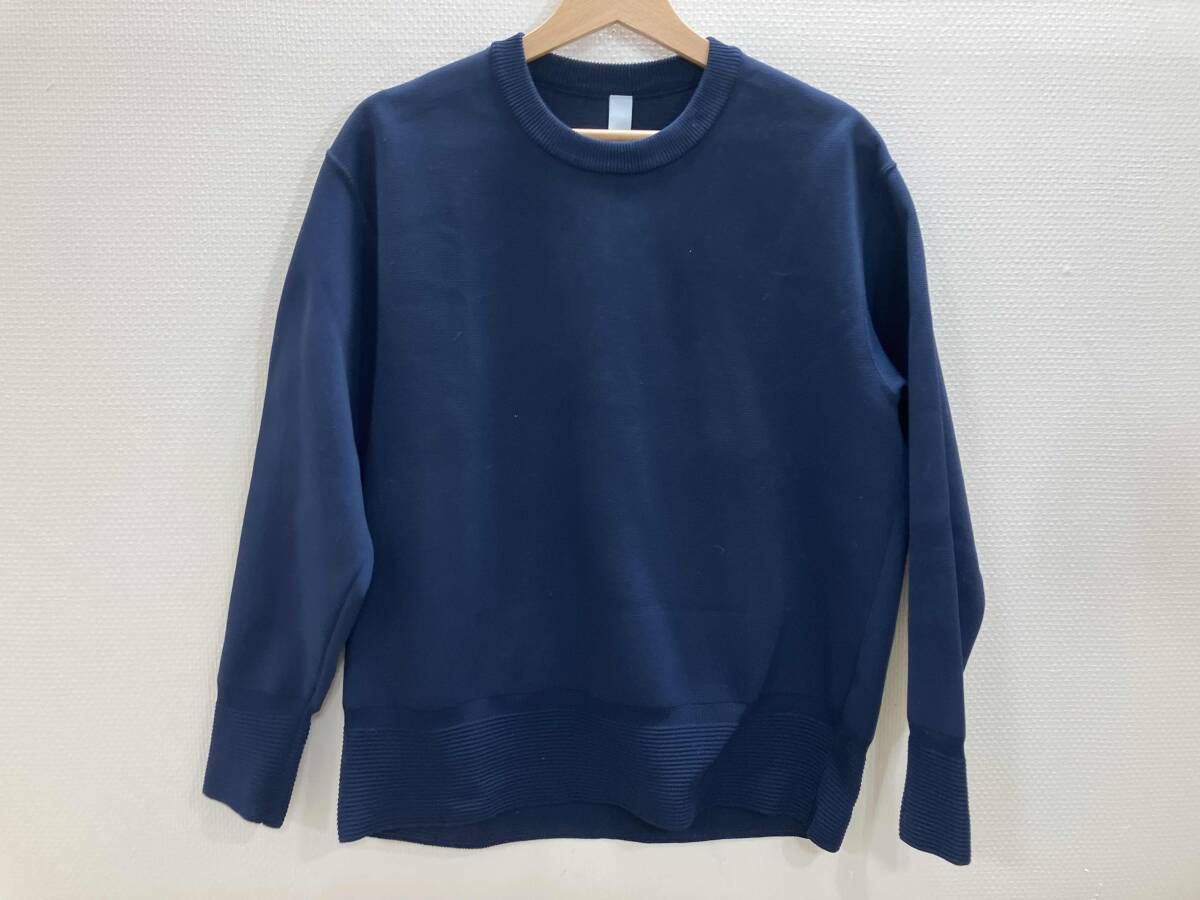 CFCL ポリエステルクルーニット クルーニット 丸首ニット ネイビー 3 秋