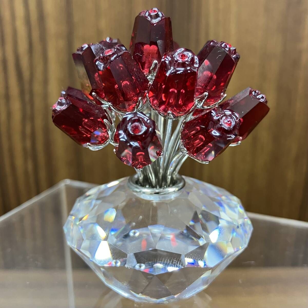 スワロフスキー SWAROVSKI THE Vase of Rose 置物