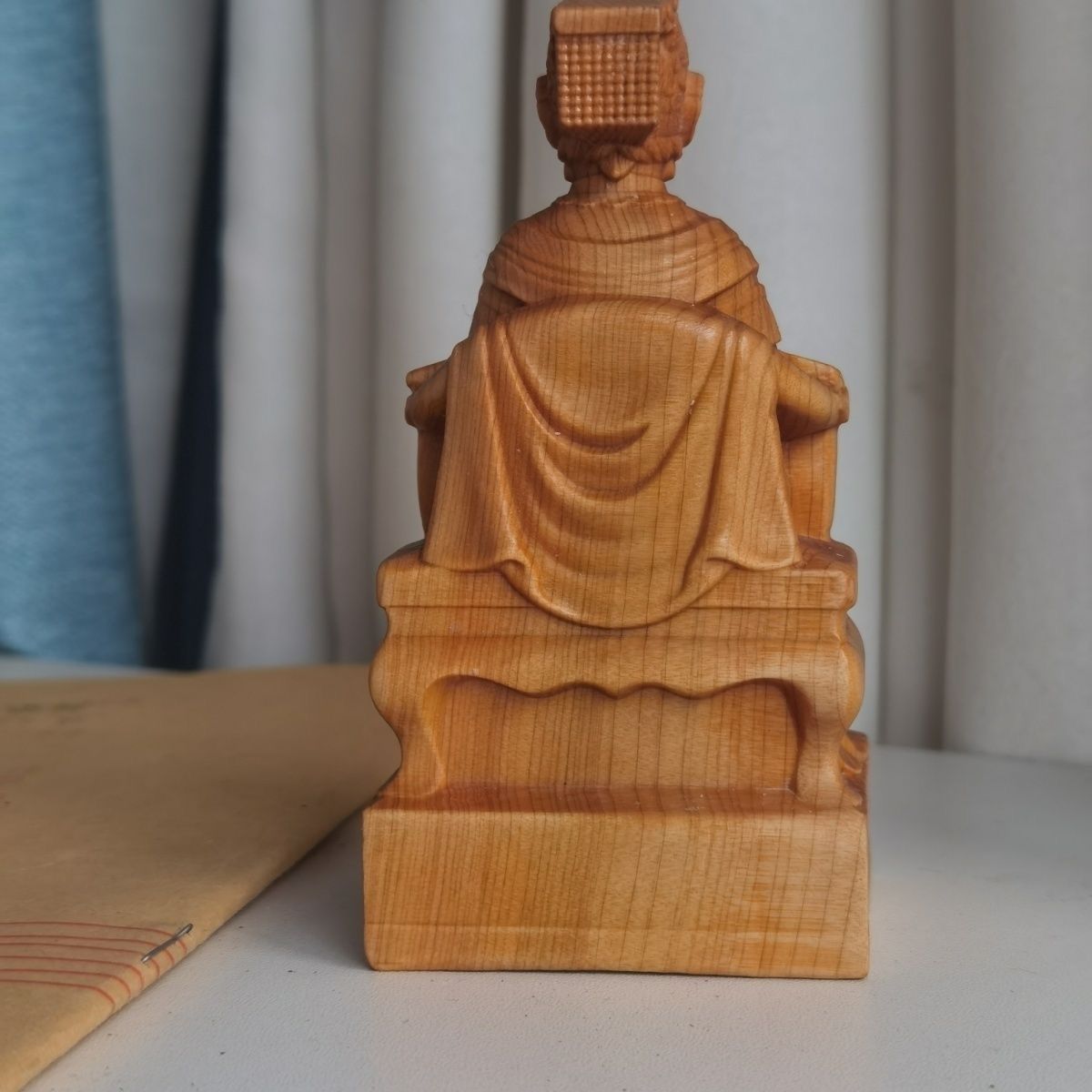 純手工彫刻 崖柏（がいぼく） 媽祖（まそ）像 木彫り 神像 仏具 祭壇