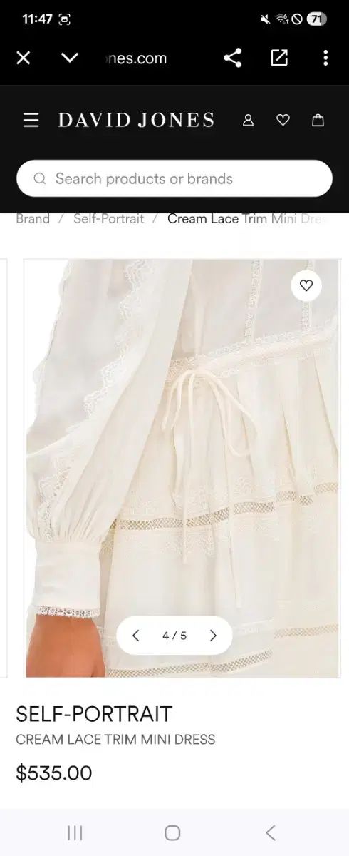 【SELF-PORTRAIT】セルフポートレート　ホワイトレースプリーツドレス SELF PORTRAIT - セルフポートレイト レースドットドレスの通販 by