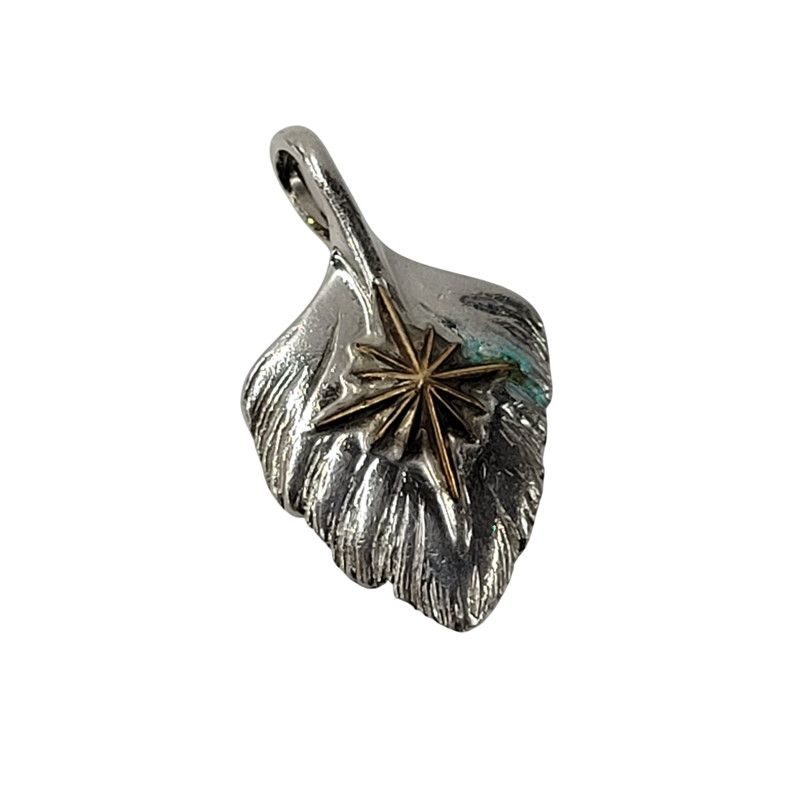 中古品】 SAAD サード LEAF FEATHER PENDANT TOP リーフ フェザー