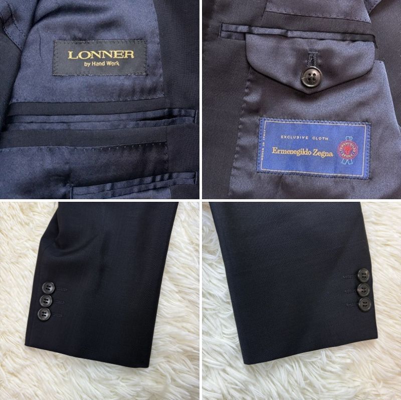美品 LONNER ロンナー スーツ セットアップ 身長170 96AB5 Ermenegildo