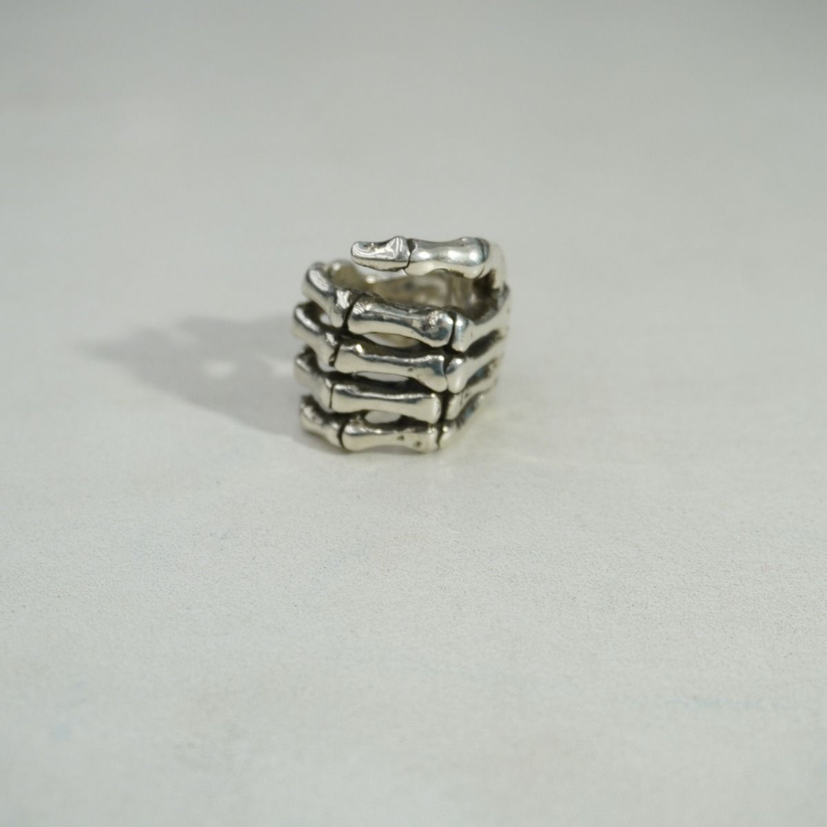 正規 美品 名作 CRAZY PIG クレイジーピッグ BONE HAND RING スカル 