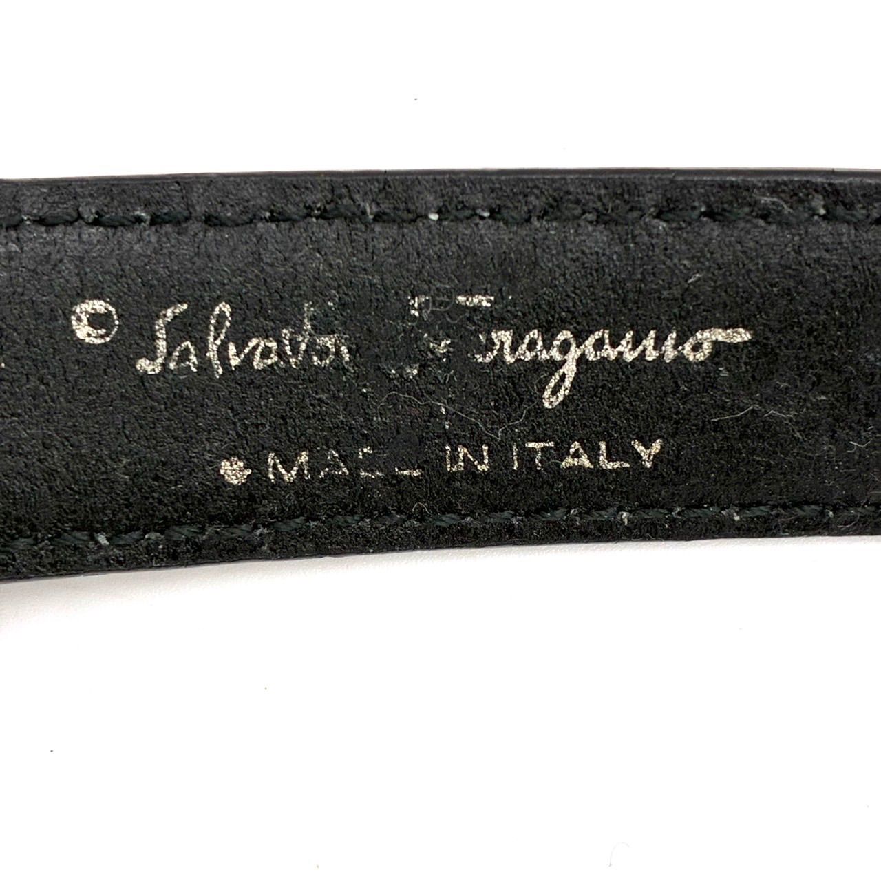 美品！サルヴァトーレフェラガモ ガンチーニ レザーベルト ブラック ゴールド サルヴァトーレフェラガモ ベルト ガンチーニ ゴールド金具 黒 革