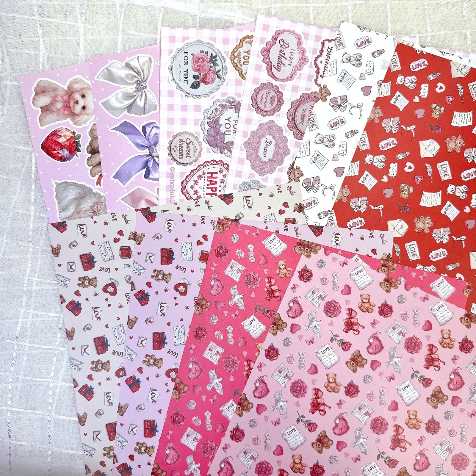 16.デザインペーパー 本日のみ200円引き 2026福袋 デザインペーパー A4 mixpink - メルカリ