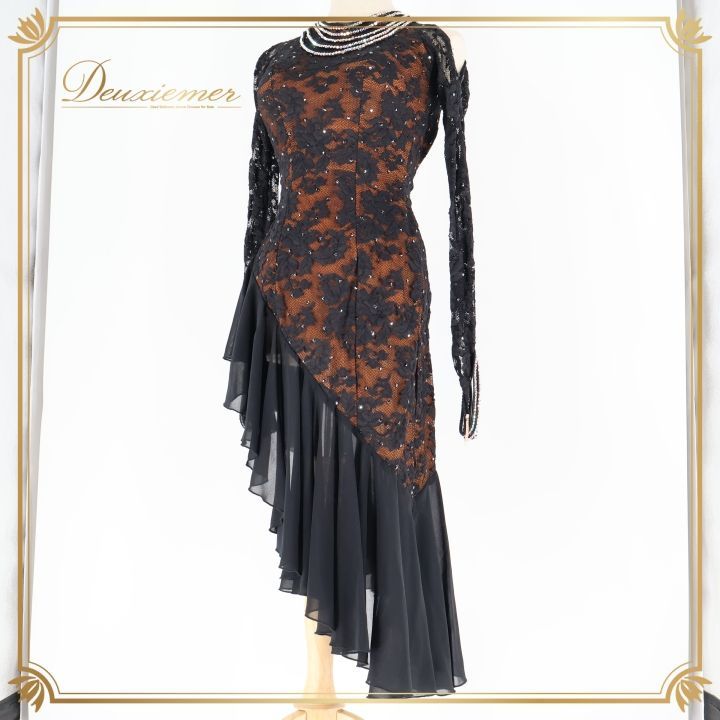 ヤナギダダンスウェア　ラテンドレス 社交ダンス 衣装 ラテン ドレス ワンピース レース デモ 競技 YANAGIDA