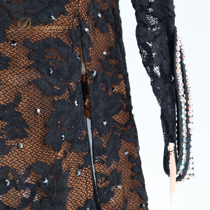 社交ダンス 衣装 ラテン ドレス ワンピース レース デモ 競技 YANAGIDA