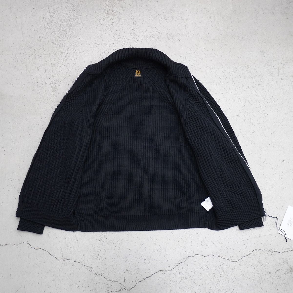 【美品】バトナー SIGNATURE DS KNIT 黒 サイズ2 BATONER/バトナー SIGNATURE DS KNIT SIGNATURE DRIVER'S KNIT