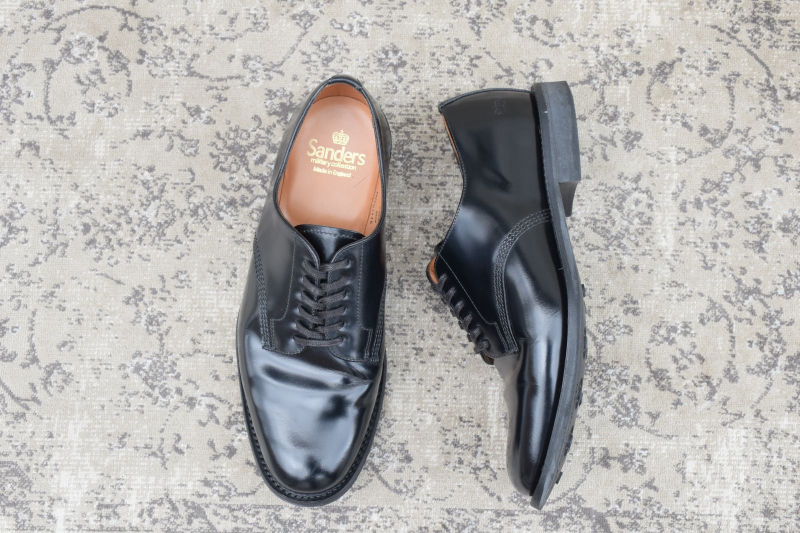 美品】SANDERS サンダース 1384 Officer Shoes オフィサーシューズ