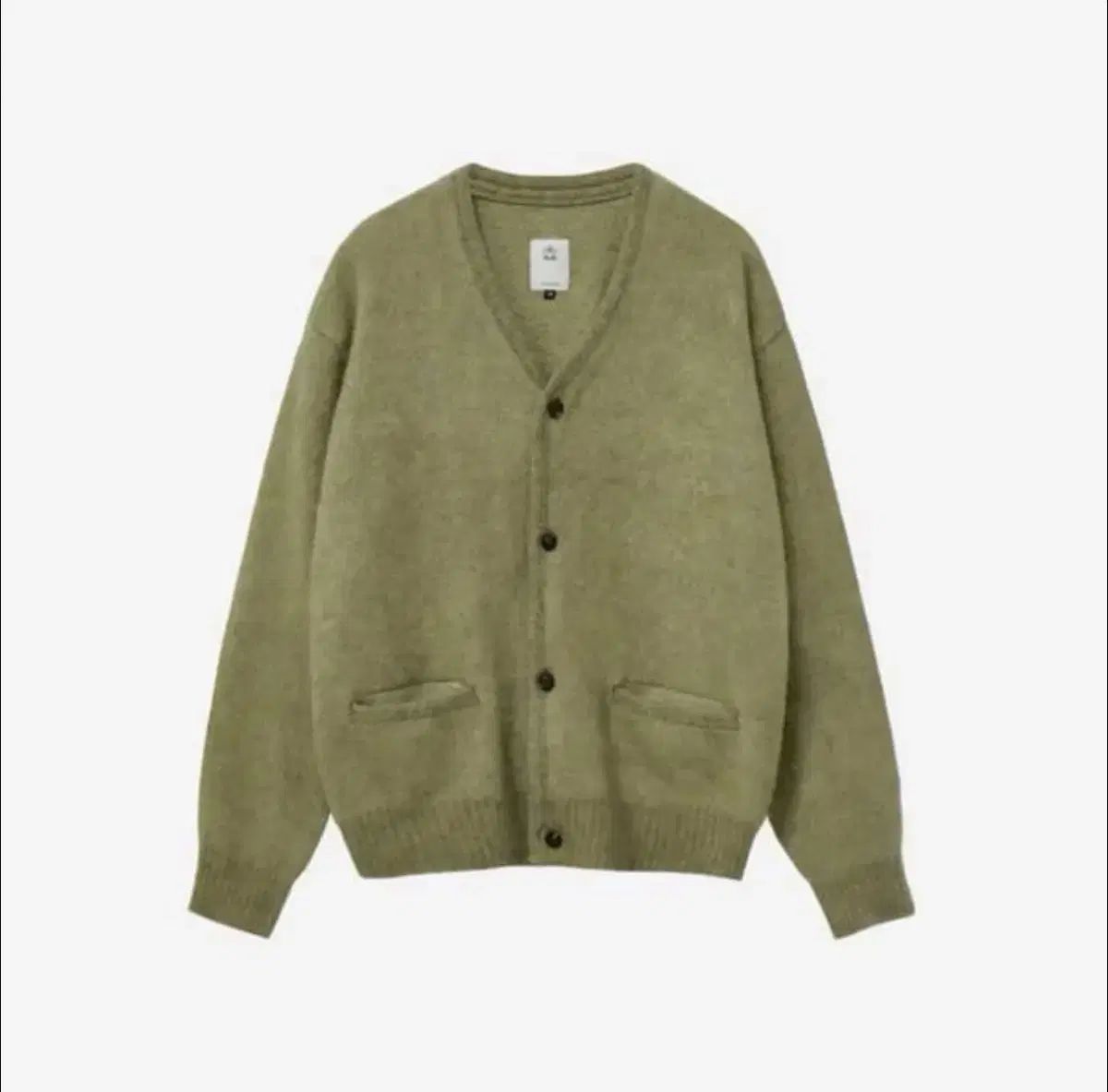 ポリテル モヘア カーディガン イエローグリーン 3