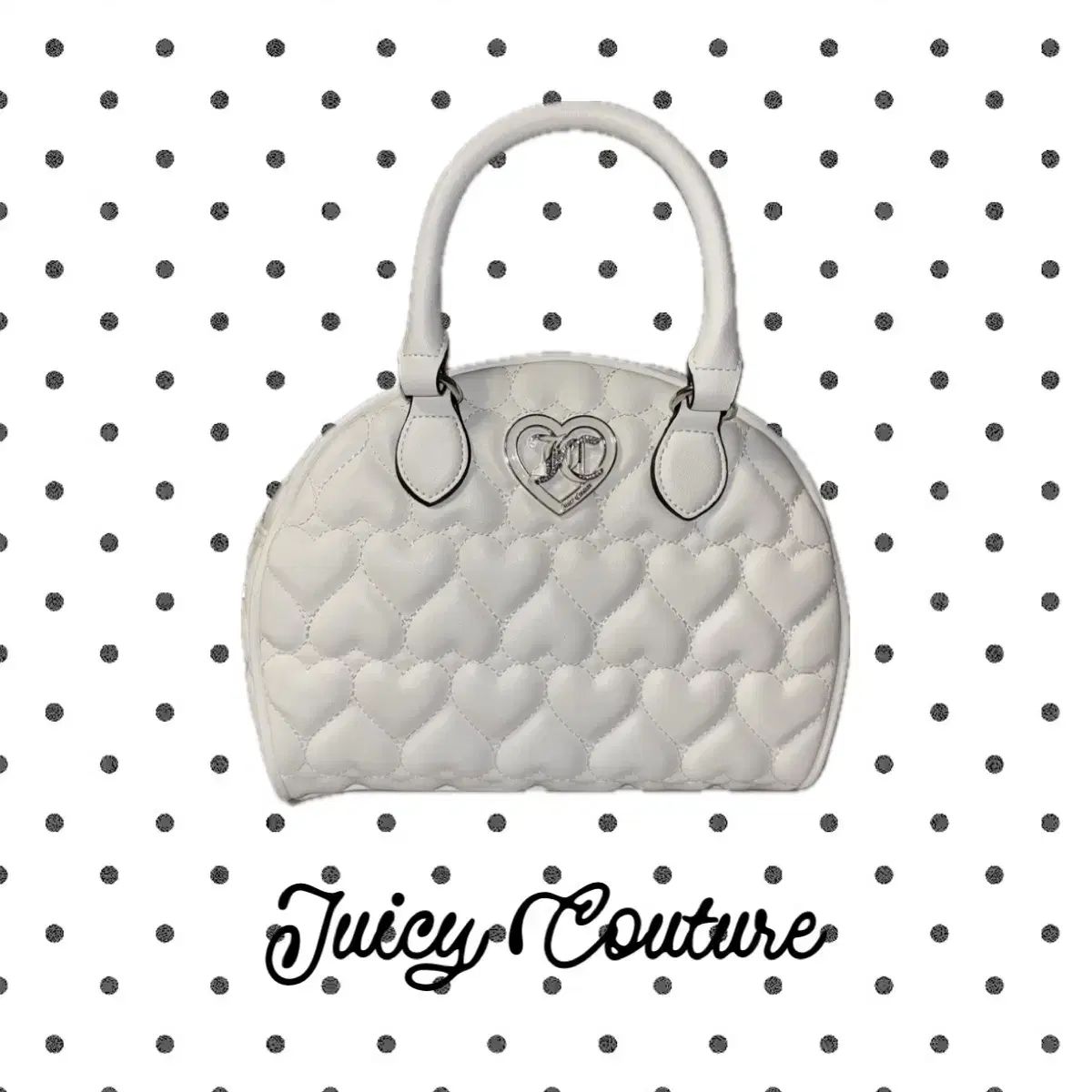 JUICY COUTURE ジューシークチュール 白 ハート キルティングバッグ 姫 