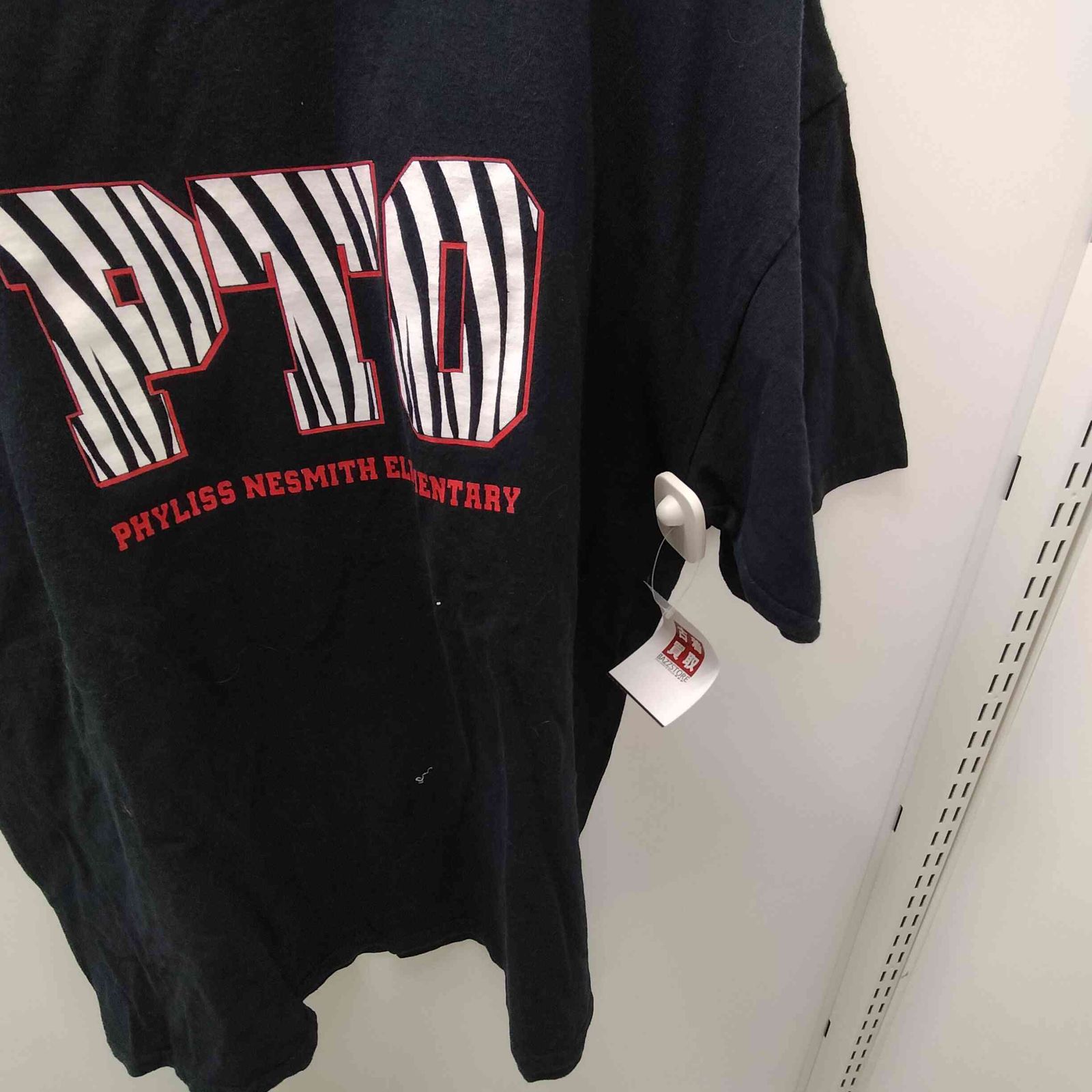 ユーズドフルギ USED古着 GILDAN ボディ PTO ゼブラ柄 ロゴ プリント T