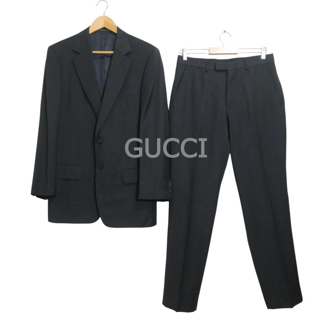GUCCI ブラックスーツ サイズ46 美品 GUCCI グッチ サイズ46 トムフォード期 セットアップ スーツ