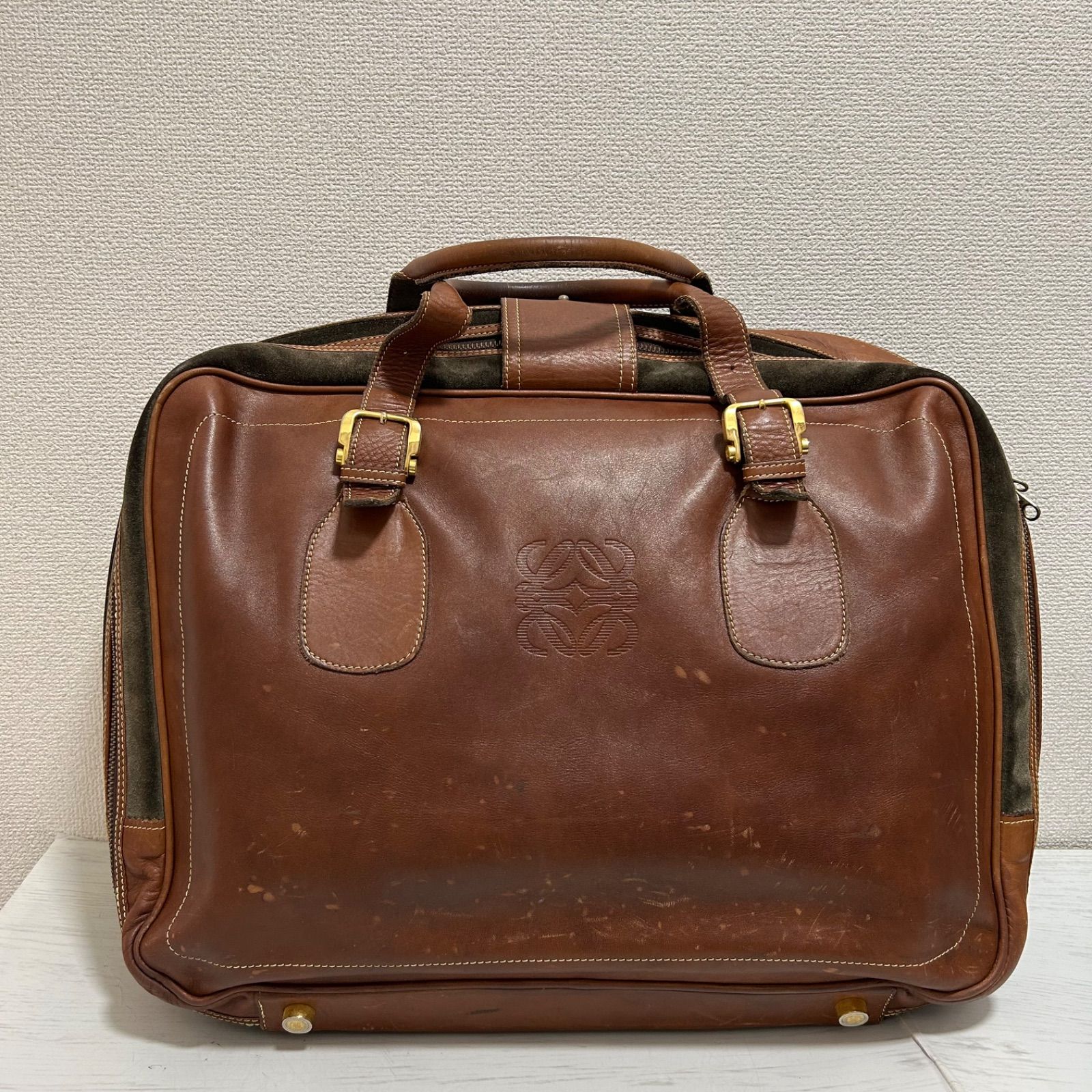 希少 OLD LOEWE オールドロエベ メンズ レディース 旅行カバン 