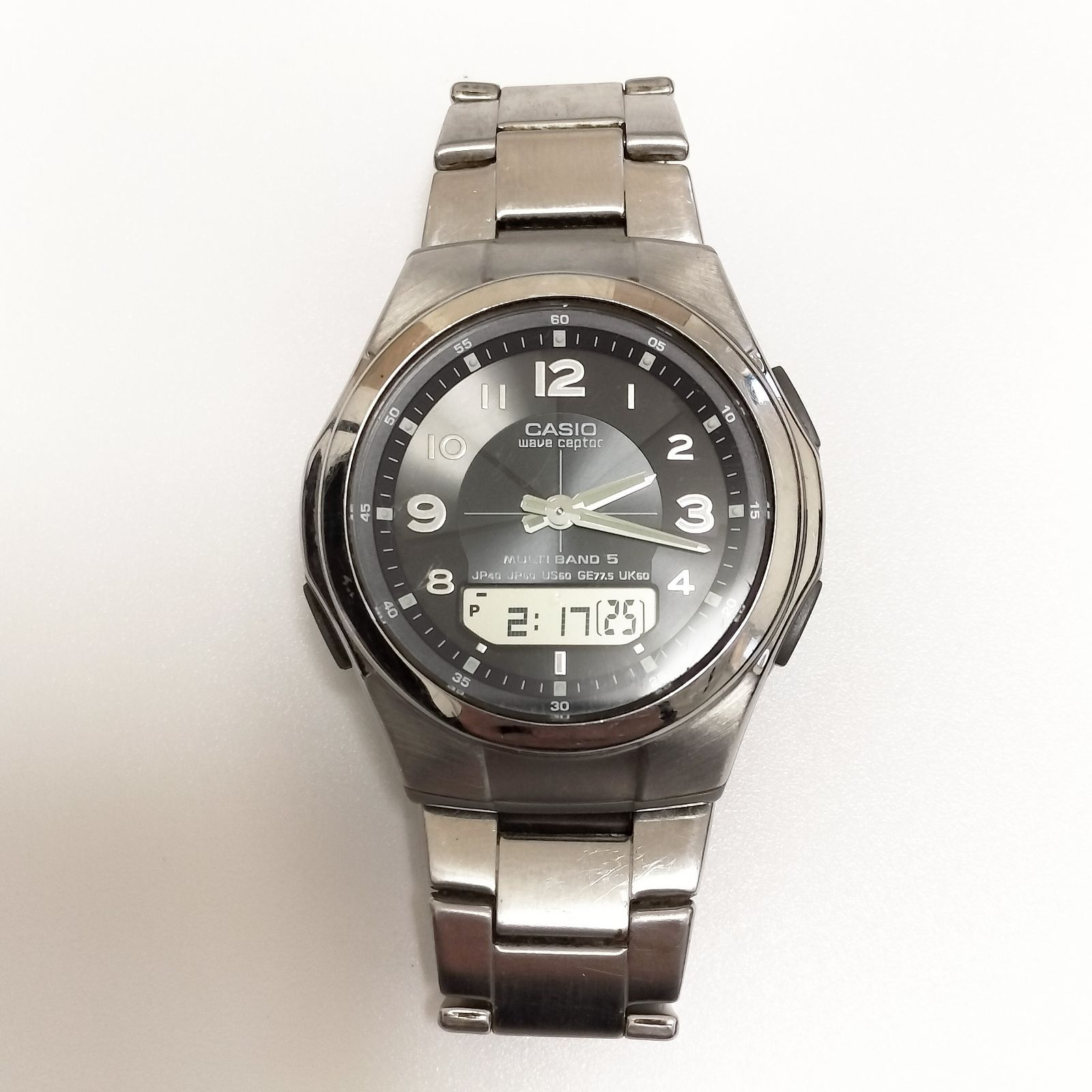 CASIO WAVE CEPTOR WVA-M480 4709 アナデジ ソーラー電波腕時計 38 