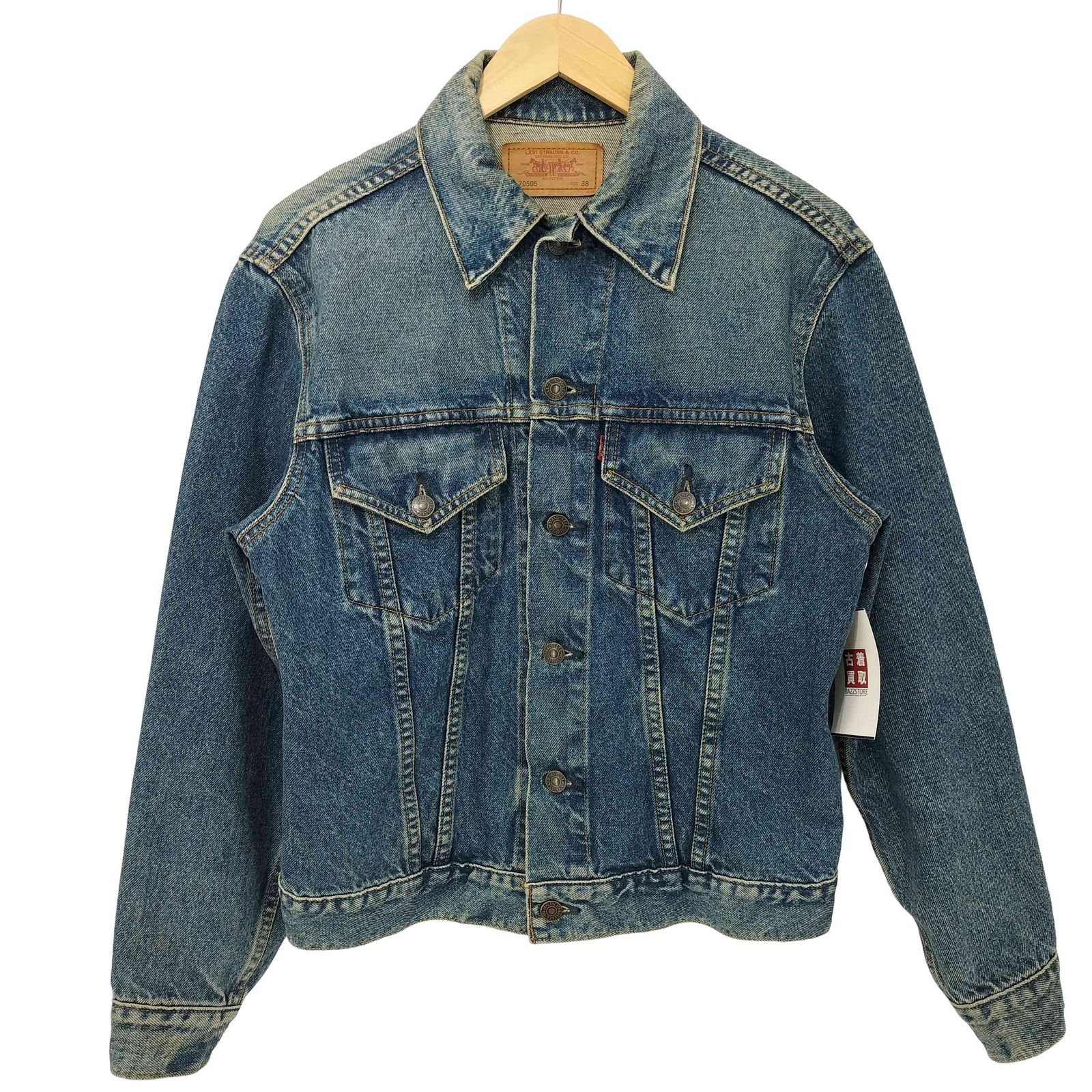 90s Levi's 70505‐02 リーバイス デニムGジャン42香港製 中古 Levi's リーバイス 70505-02 香港製 90s 復刻 3rd デニム