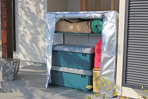 マルハチ産業 物置 ストッカー ベランダ 本体幅110 x奥行50 x高さ120 cm 組立式簡易物置 ニッチ 2202m8 23 d 18544