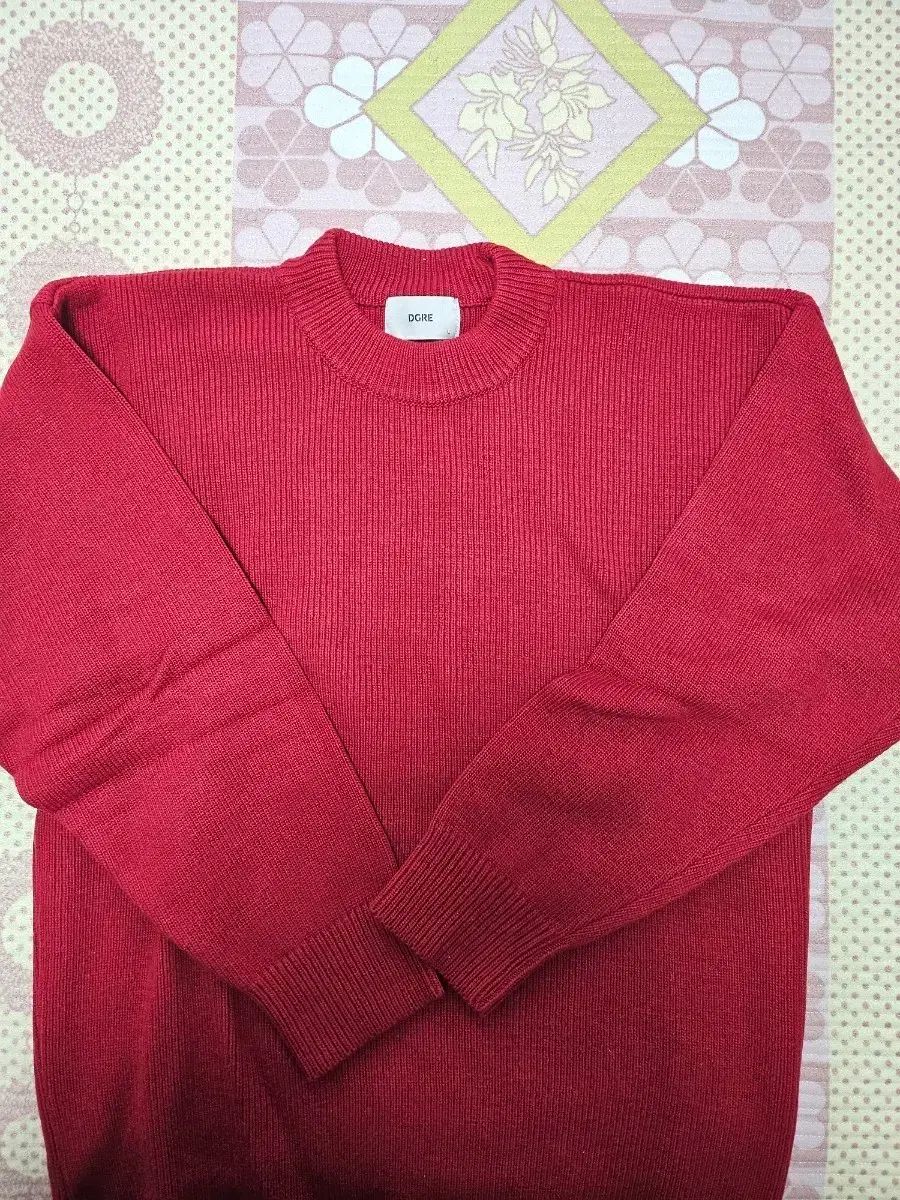 ディグレス Dgre ウールニット Wool crew knit レッド