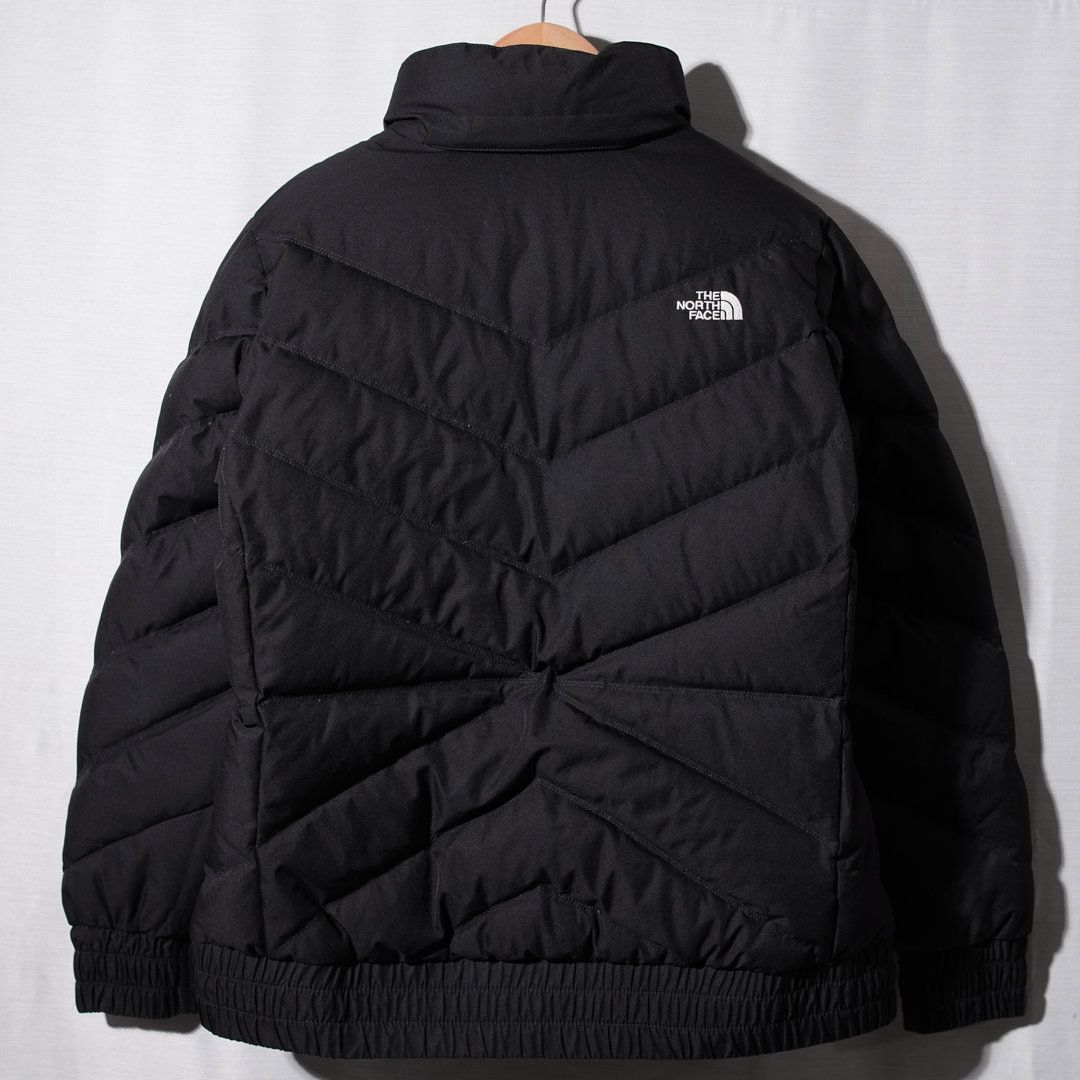 ノースフェイス THE NORTH FACE ダウンジャケット L ブラック ロゴ刺繍 