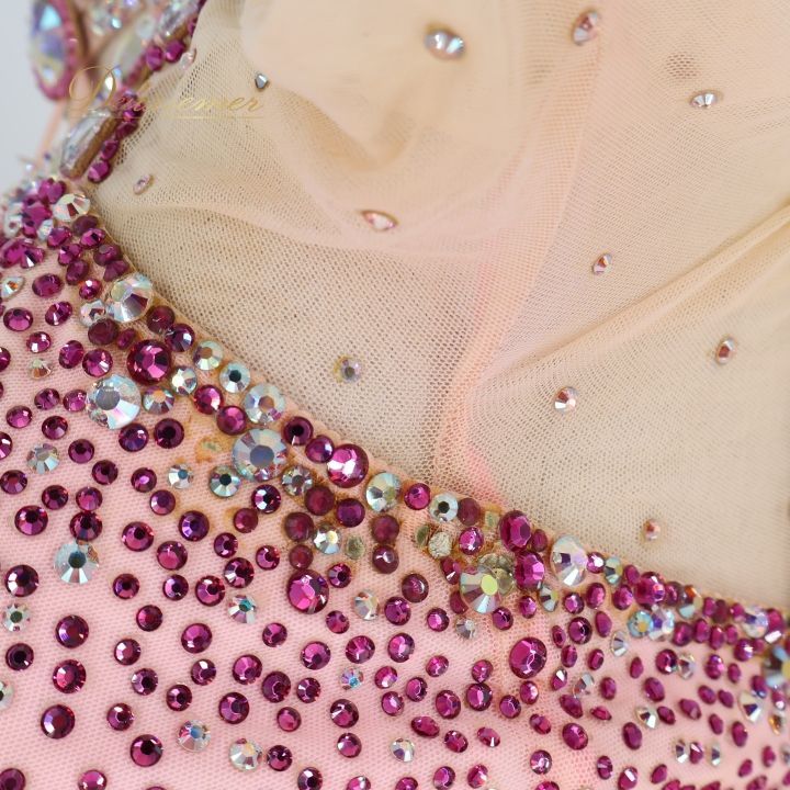 Chacott チャコット ワンピース ローズピンク 社交ダンス 発表会 Chacott チャコット ワンピース ローズピンク 社交ダンス 発表会