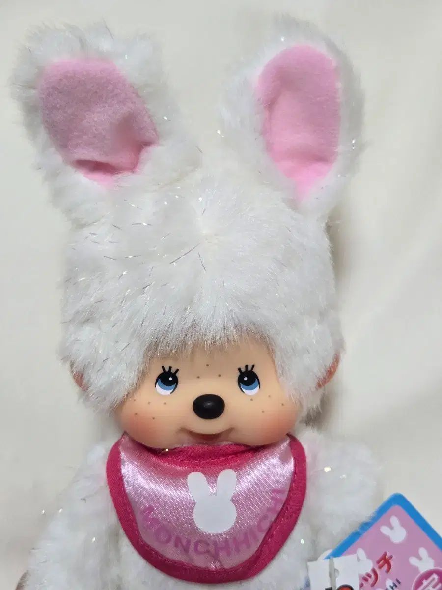 レア★冬限定モンチッチ　雪　うさぎ　ラメいり　Sekiguchi レア☆冬限定モンチッチ 雪 うさぎ ラメいり Sekiguchi