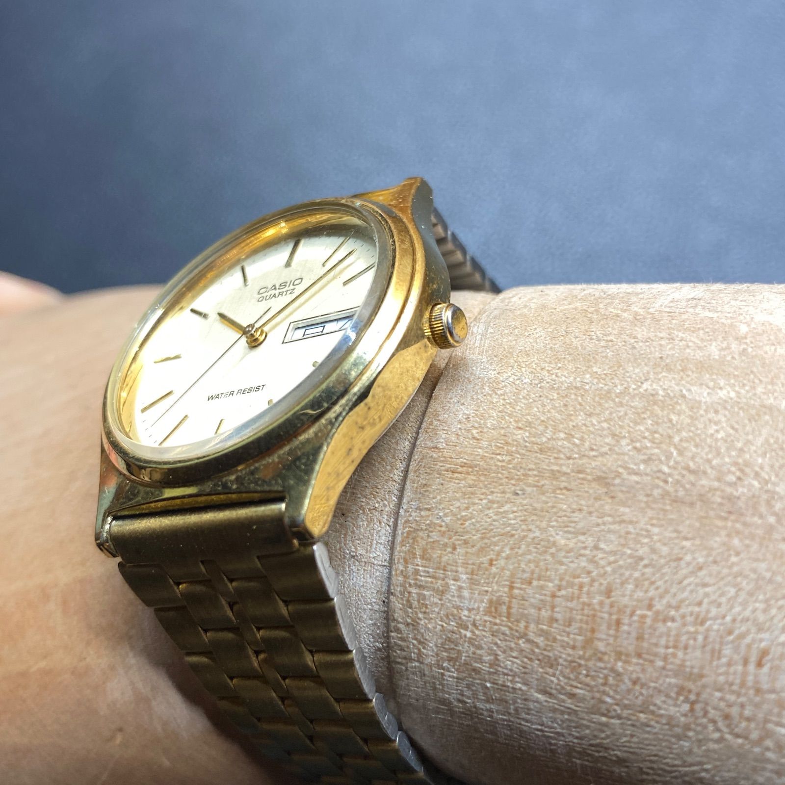 カシオ CASIO MQ-514 ゴールド アナログ デイデイト ゴールド ホワイト 