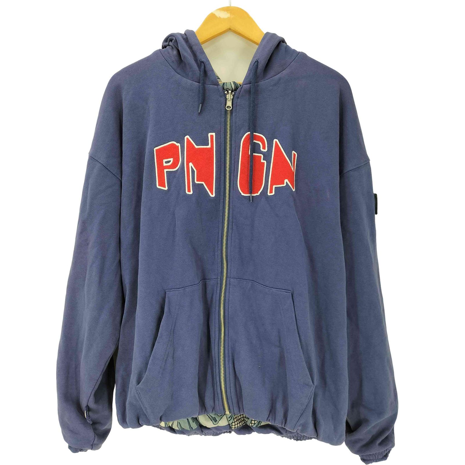 PHINGERIN(フィンガリン) ZIP HOODIE BLUE NAVY ジップフーディー ブルーネイビー メンズ import：XL 【中古】【ブランド古着バズストア】 フィンガリン PHINGERIN ZIP HOODIE BLUE NAVY ジップフーディー