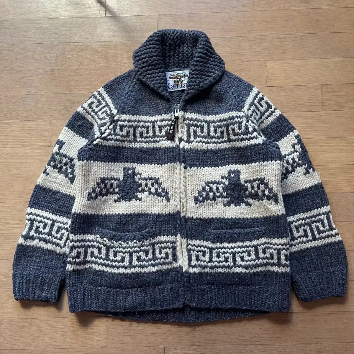 深海 奏太 ピュア バージン ウール カウチン セーター カナダ 製造