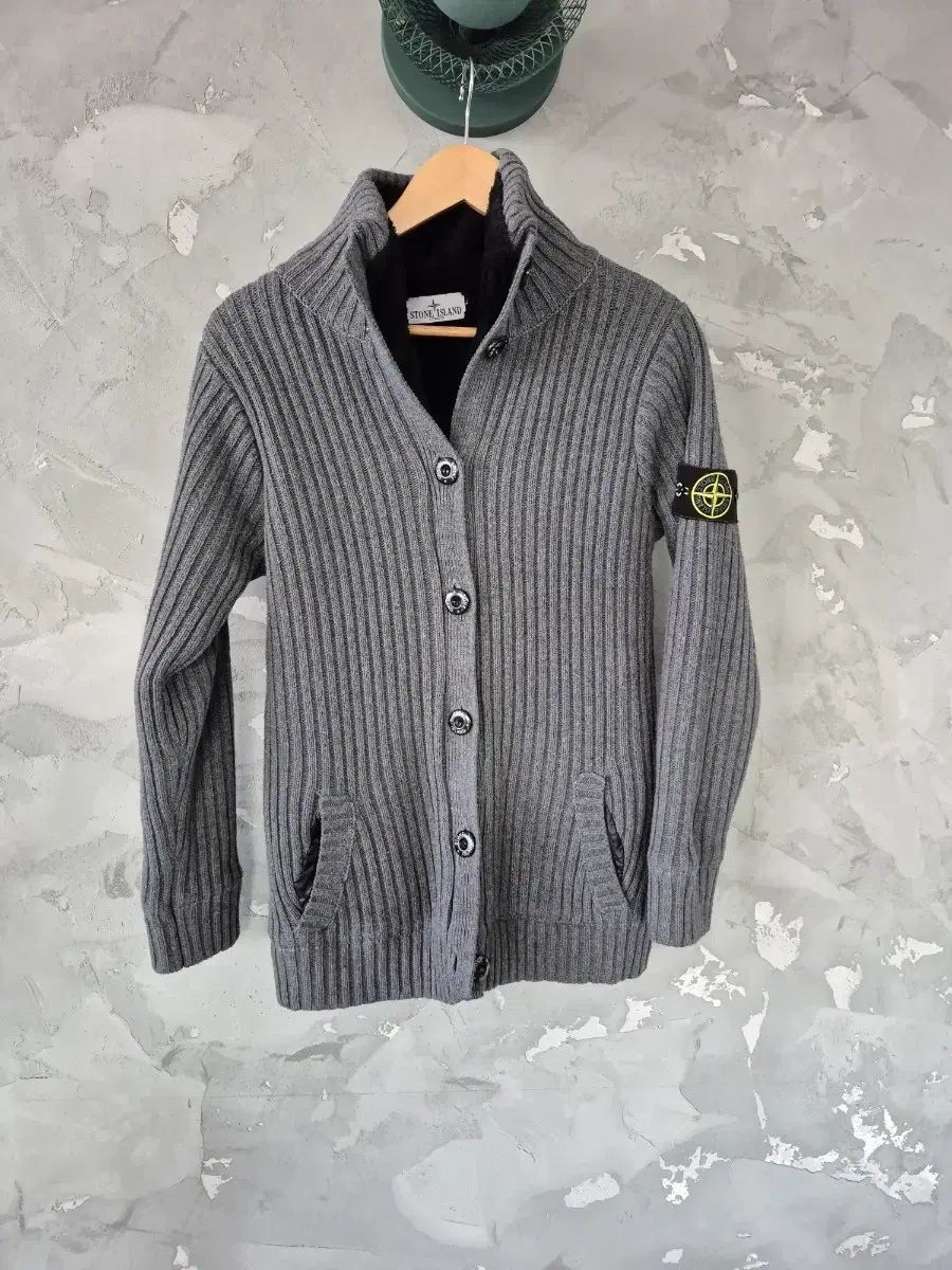 STONE  ストーンアイランド ニット カーディガン グレー 中古・古着通販】STONE ISLAND (ストーンアイランド) ニット