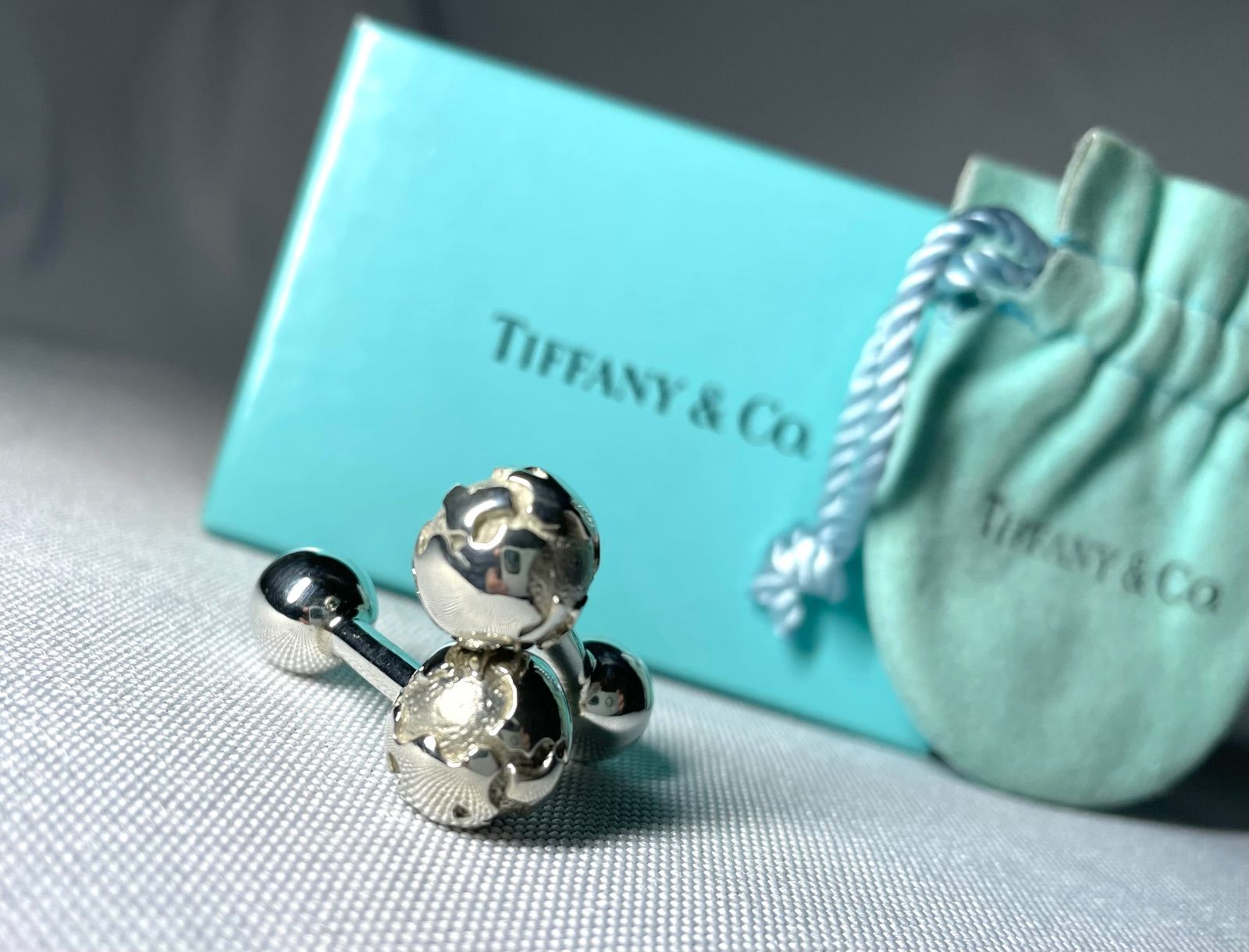 Tiffany ティファニー グローブ アース 地球儀デザイン ボールカフス