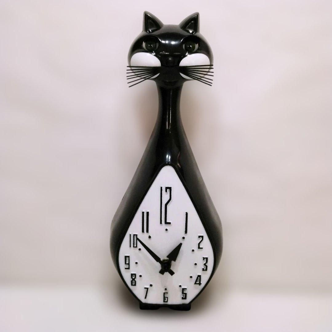 シモーネ★黒猫の壁掛け時計★送料無料 シモーネ☆黒猫の壁掛け時計☆送料無料 猫時計のおすすめ人気商品