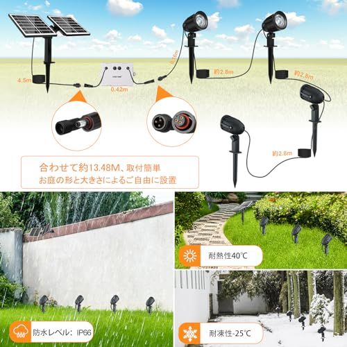 ソーラー式 アップライトスポットライト