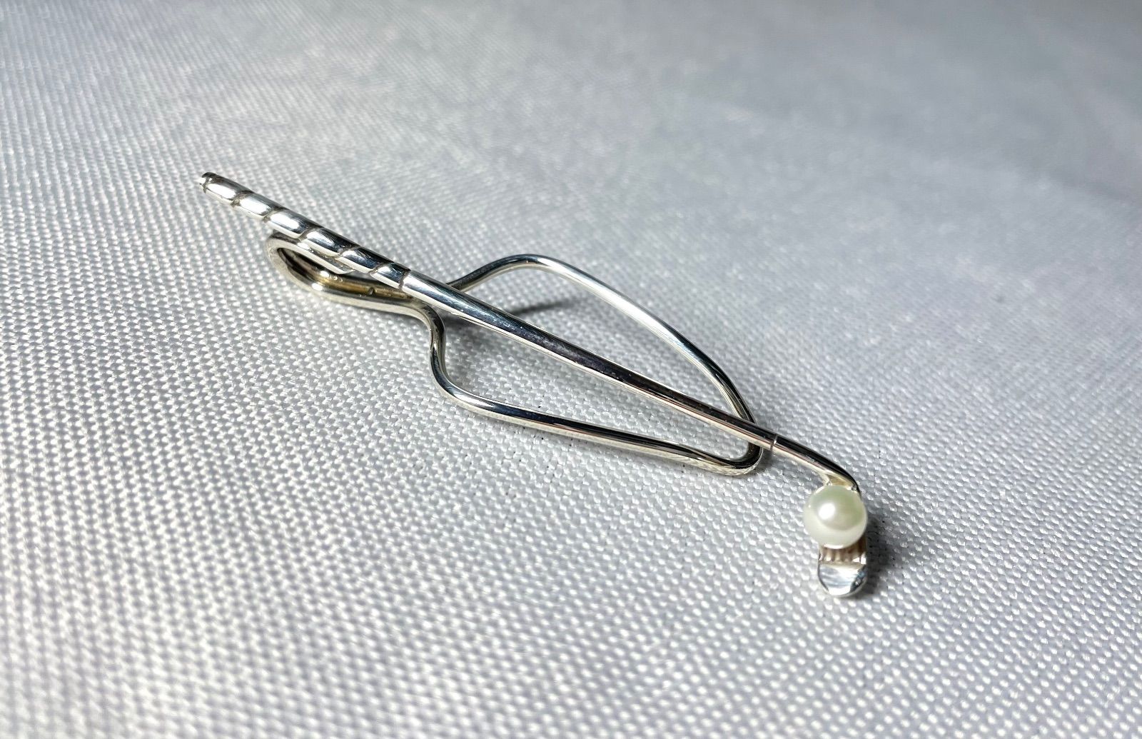 美品 Tiffany ティファニー パール装飾ボール ゴルフクラブネクタイ