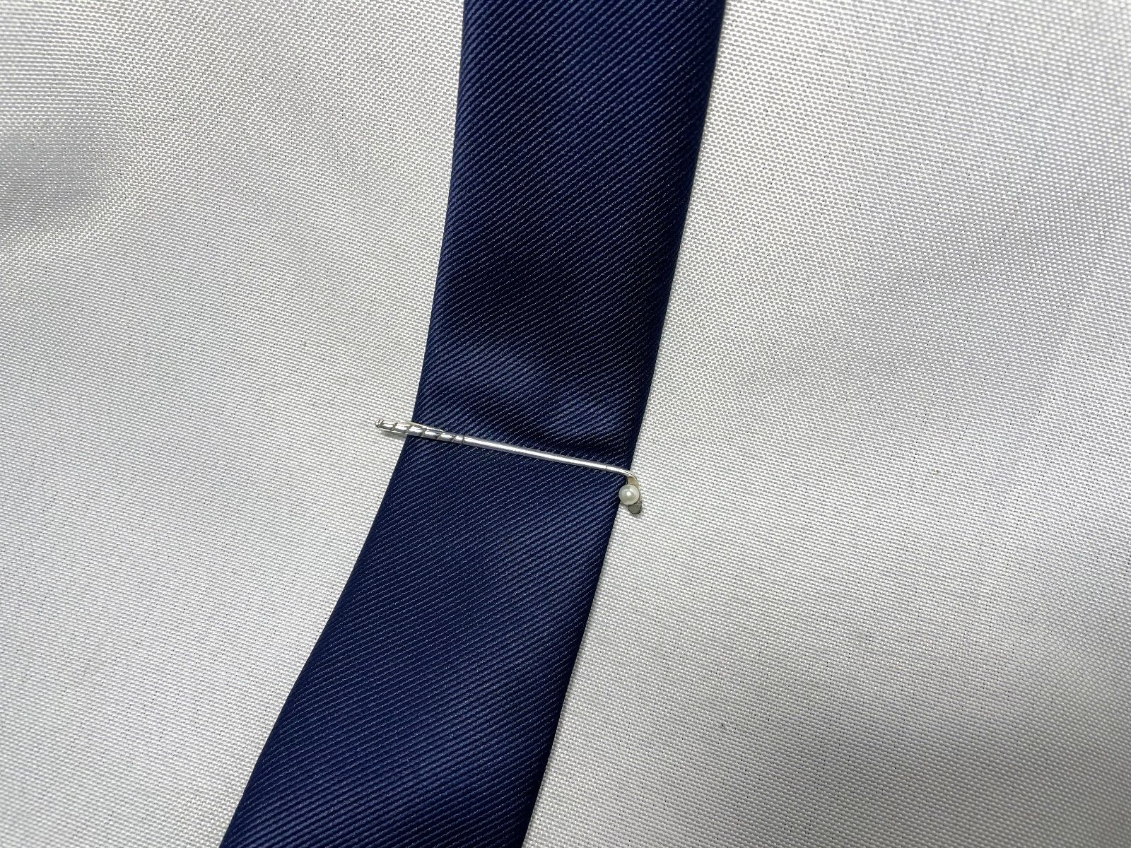 美品 Tiffany ティファニー パール装飾ボール ゴルフクラブネクタイ